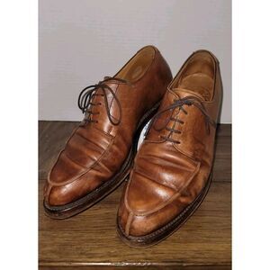 Alt Wein Men's Dress Shoes 8.5 US/7.5 UK Brown Cognac Lace Up Oxford Double Soul